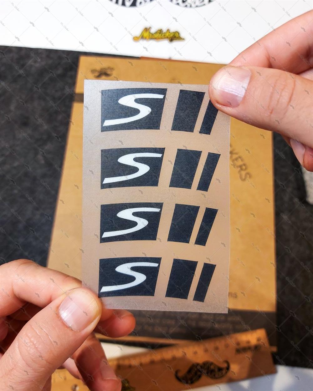 RFHLM82 Vespa Jant Sticker Seti - 4 ad Jant Uzeri Siyah Renk