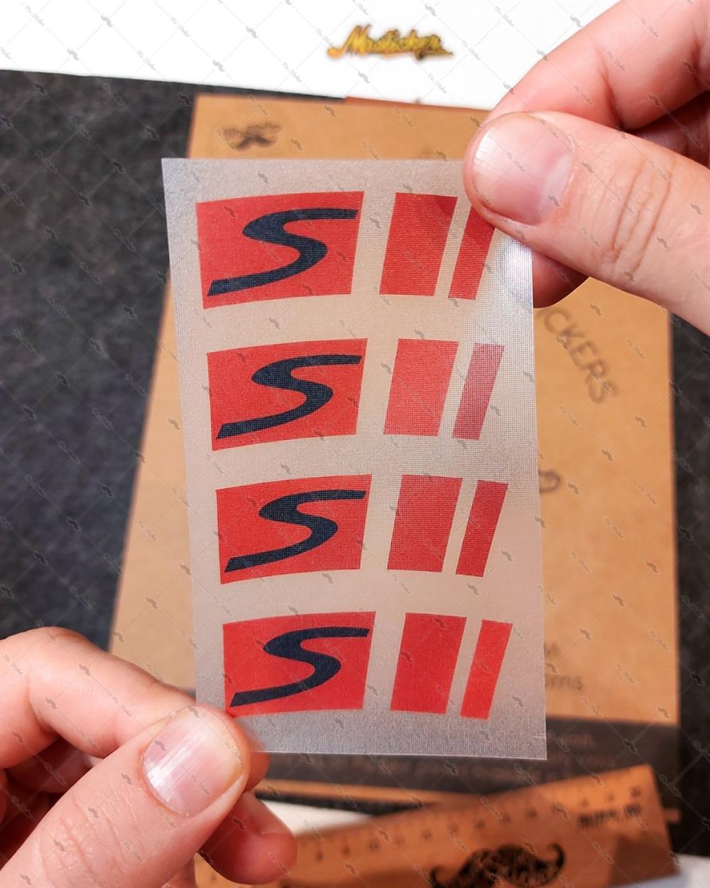 RFHLM83 Vespa Jant Sticker Seti - 4 ad Jant Uzeri Kirmizi Renk