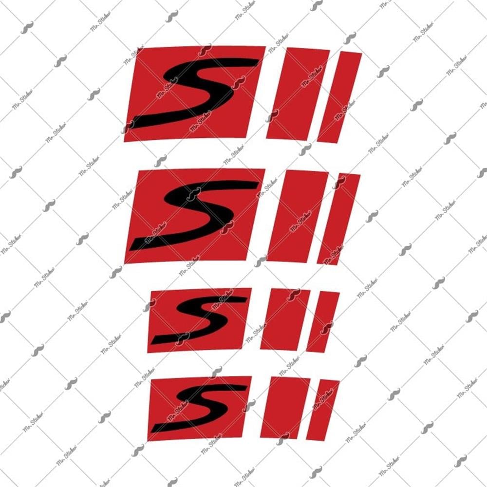 RFHLM84 Vespa Jant Sticker Seti - 2 ad Jant Ici, 2 ad Jant Uzeri