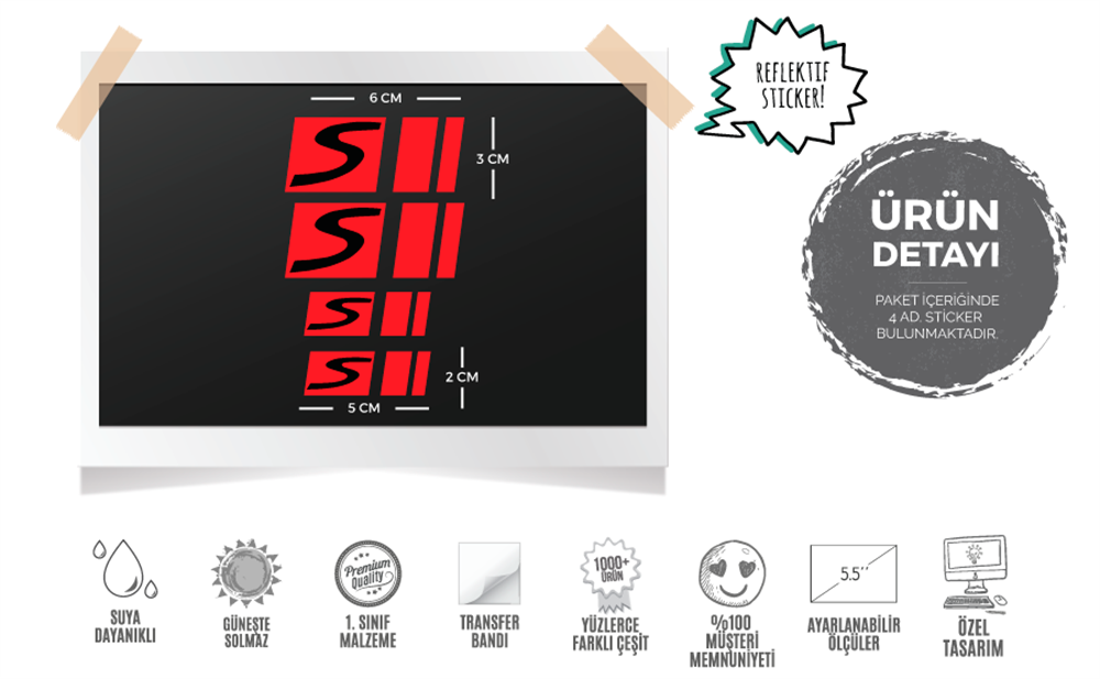 RFHLM84 Vespa Jant Sticker Seti - 2 ad Jant Ici, 2 ad Jant Uzeri