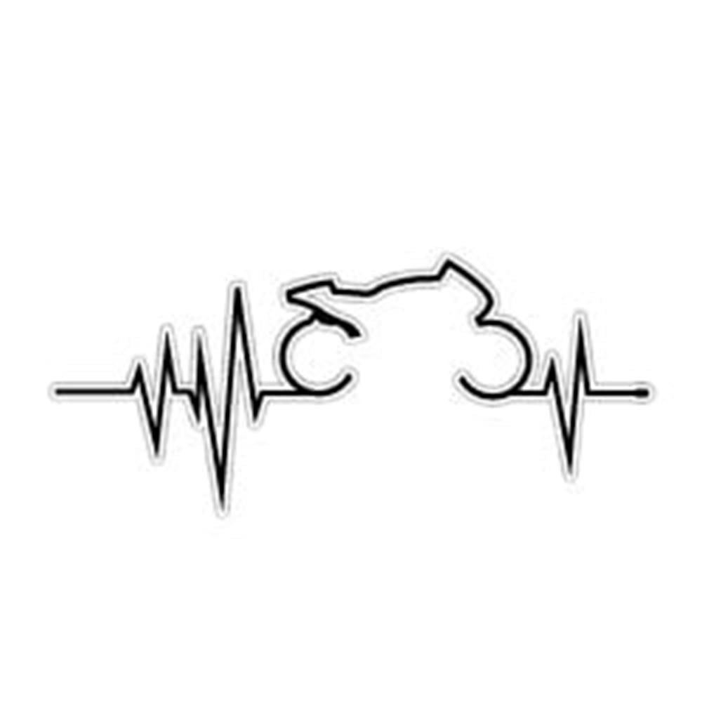 RFHLM85 Reflektif Motosiklet Kalp Ritm Etiketi