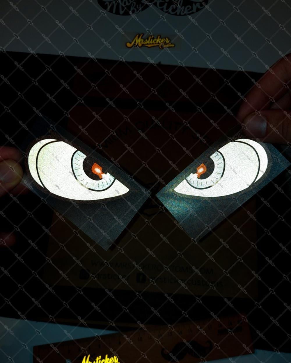 RFHLM87 Reflektif Kizgin Bakan Gozler Etiketi -2 Parca