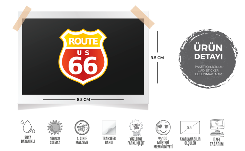 ROU1 Route 66 Etiketi