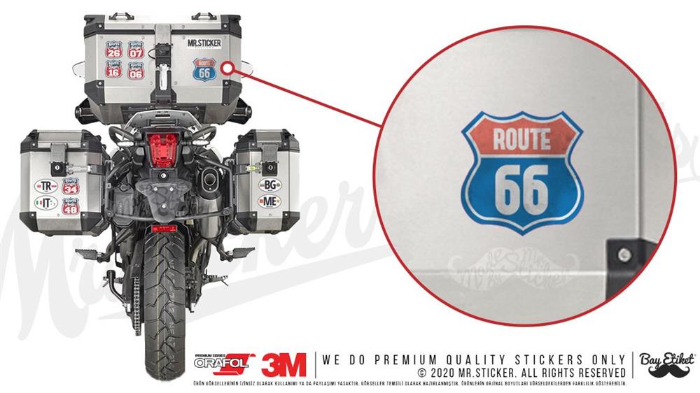 ROU4 Vintage Route 66 Etiketi