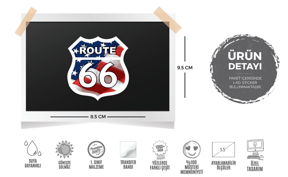 ROU6 Route 66 Etiketi