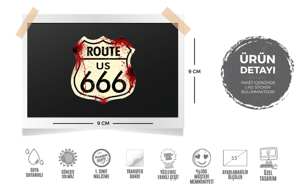 ROU7 Route 666 Etiketi