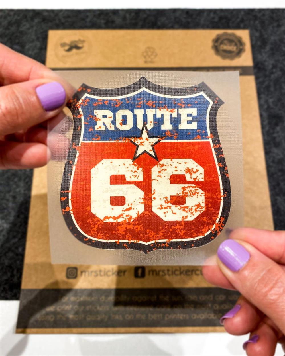 ROU8 Vintage Route 66 Etiketi