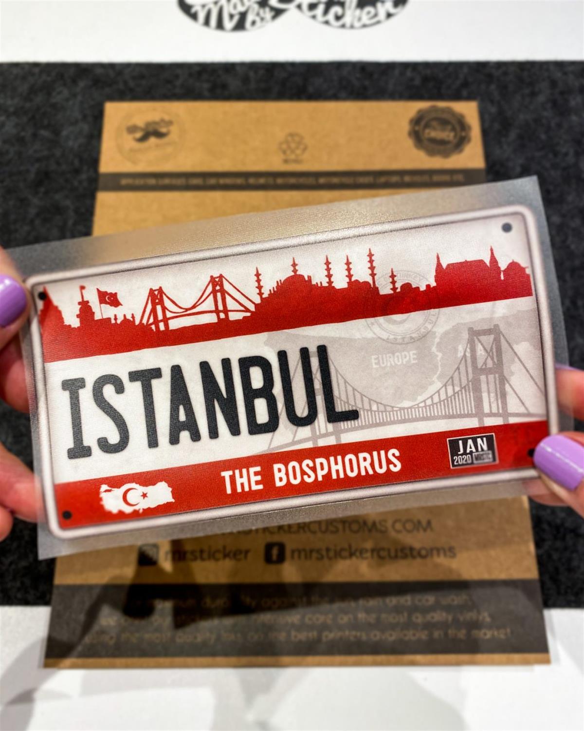 ROU99 Istanbul Hatirasi Plaka Etiketi