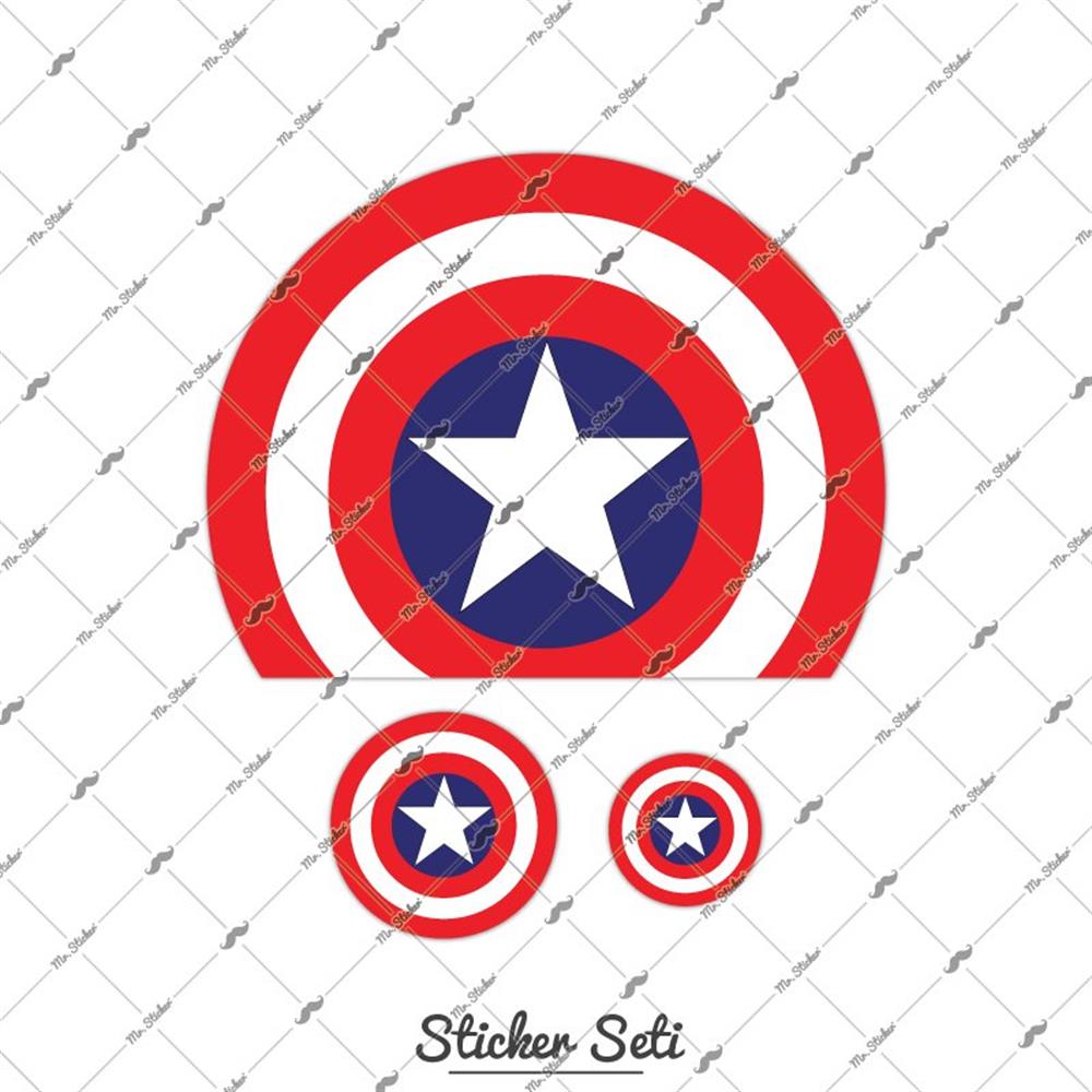 STS26 22cm (Büyük Boy) Yıldızlı Yarım Yuvarlak Sticker Seti