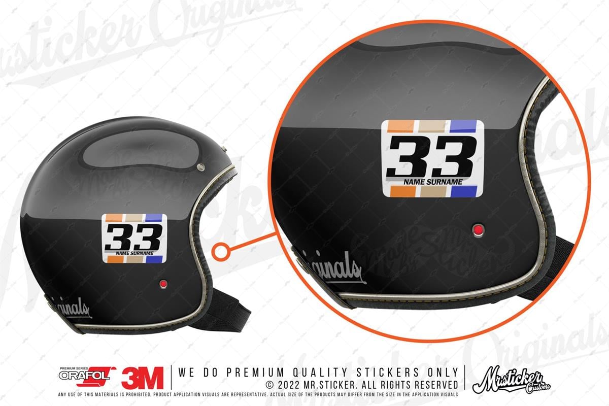 STS55VP Mavi Krem Turuncu Desenli Şerit