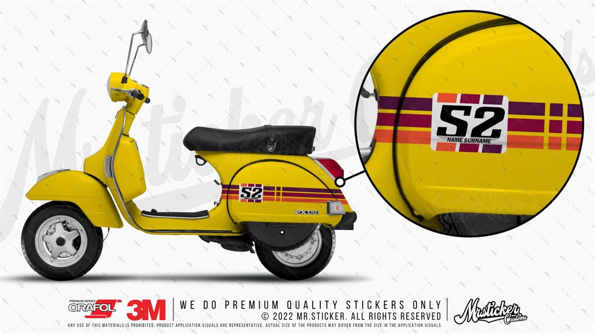 STS56VP Mor Bordo Turuncu Desenli Şerit