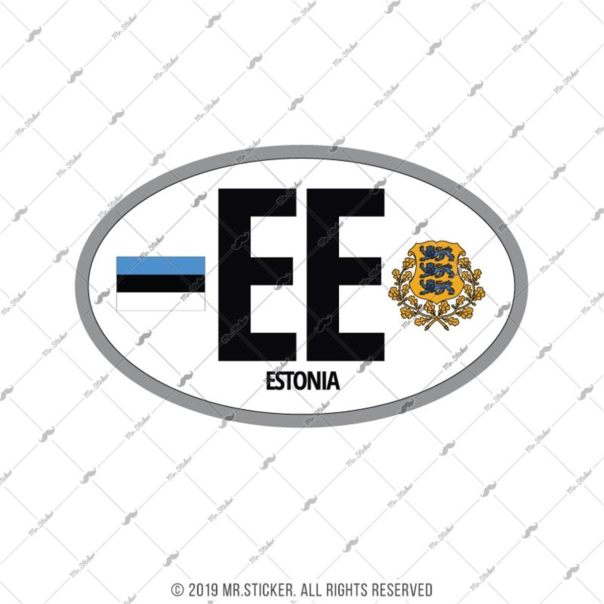 ULK55 Estonya  (EE) Reflektif Ulke Etiketi