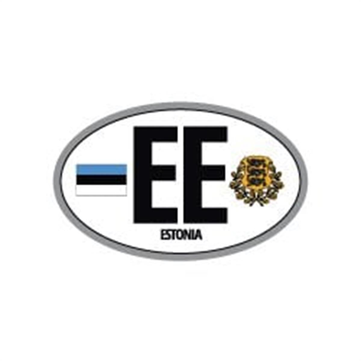 ULK55 Estonya  (EE) Reflektif Ulke Etiketi