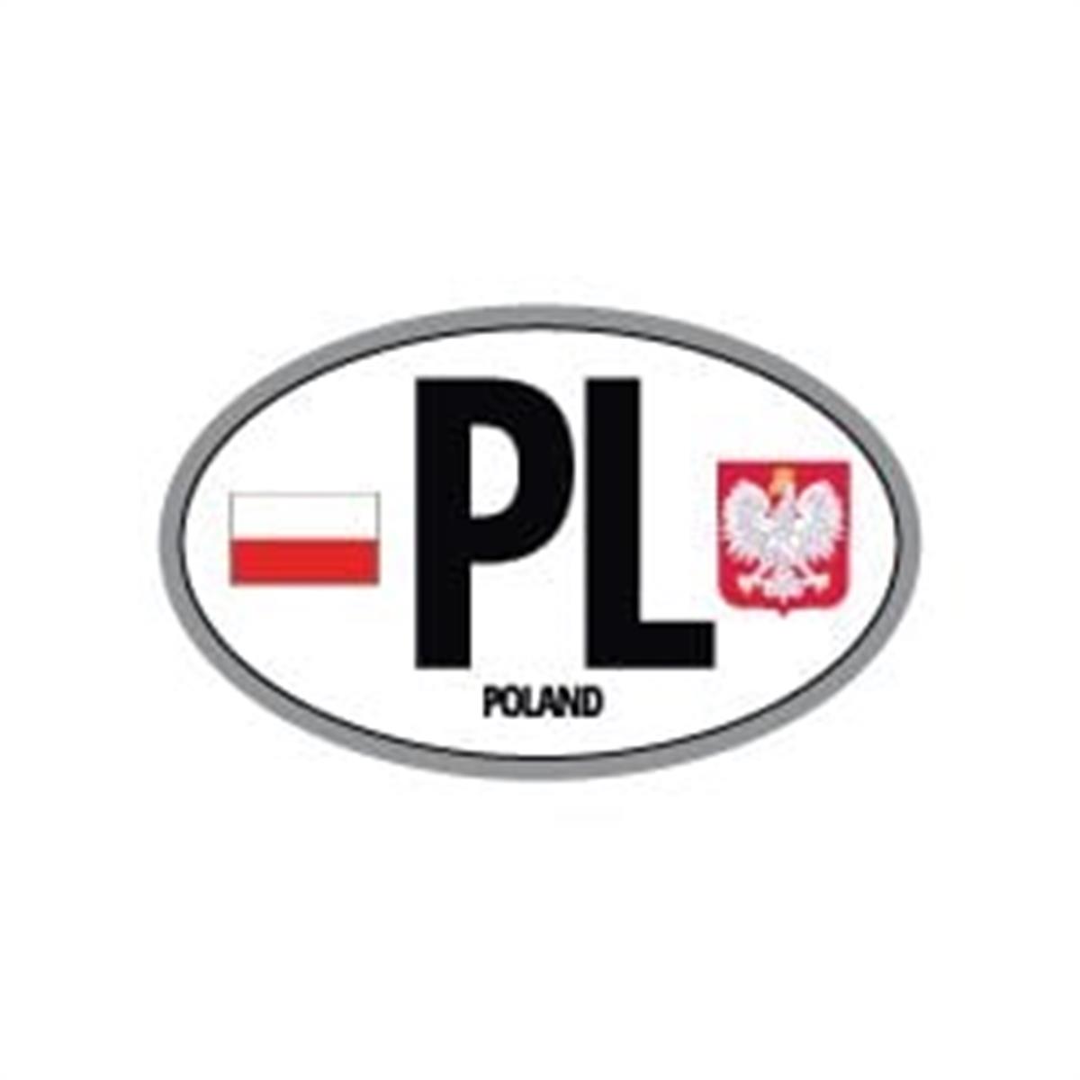 ULK57 Polonya (PL) Reflektif Ulke Etiketi