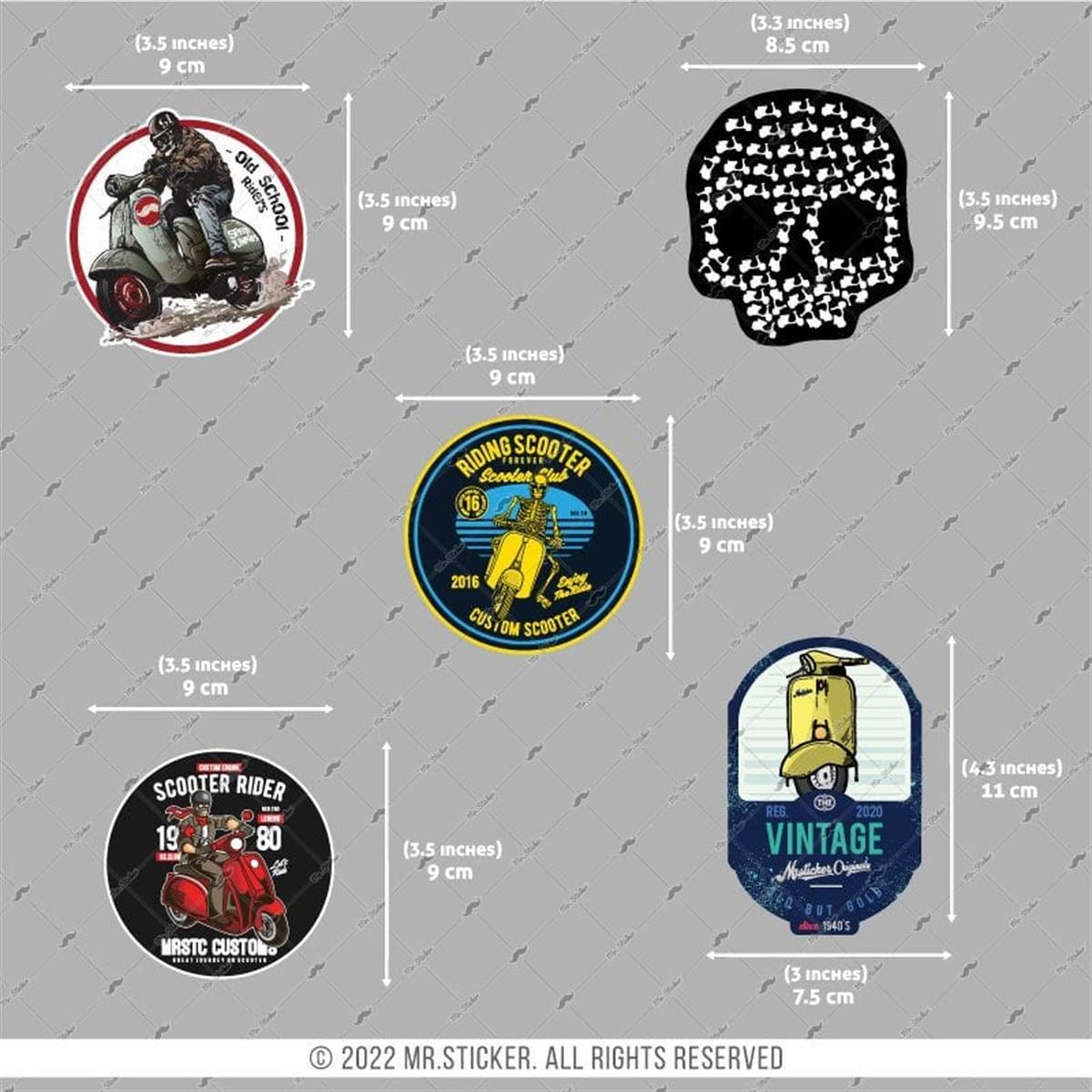 VSPBDL4 Scooter Sticker Seti