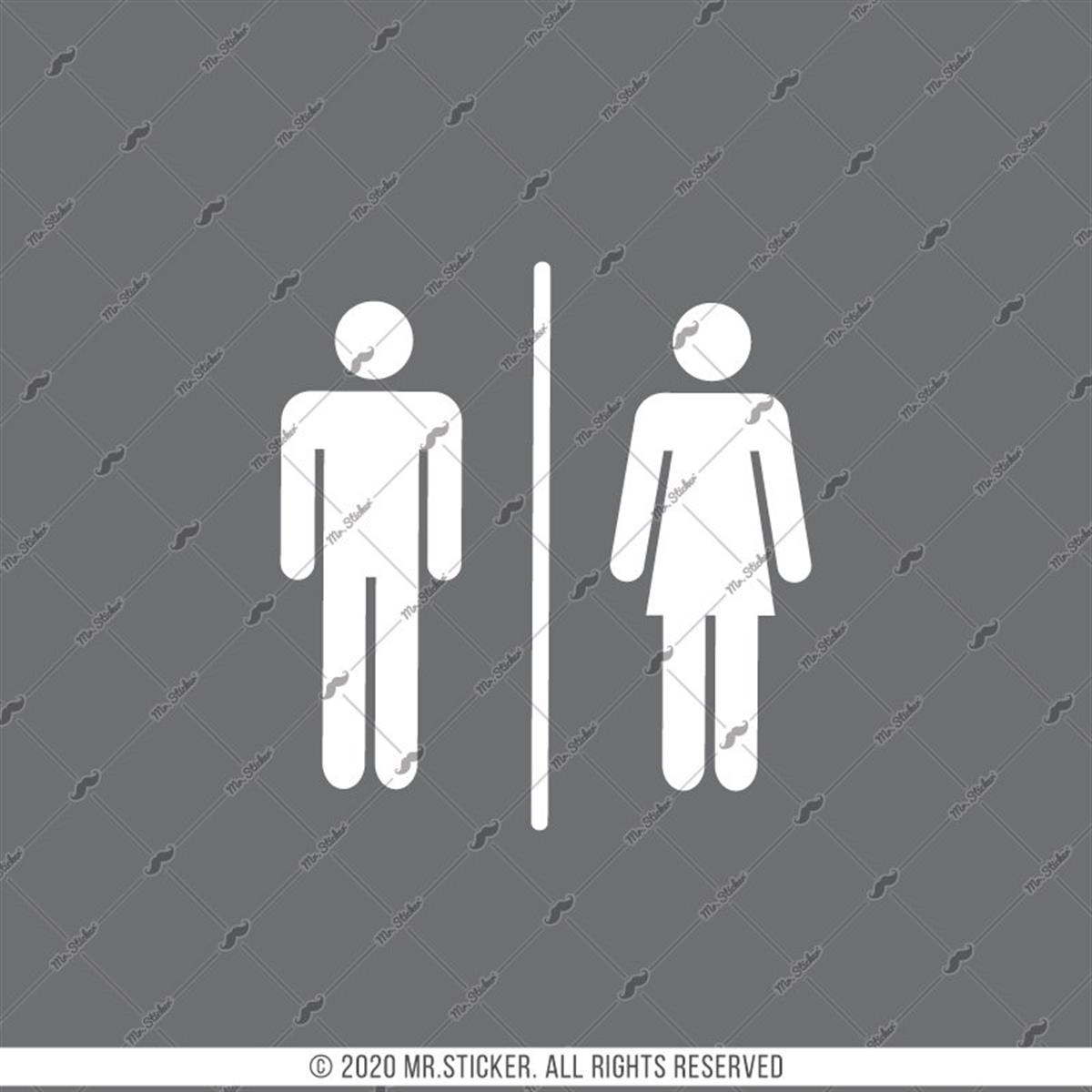 WC2 Unisex Tuvalet Simgesi Etiketi