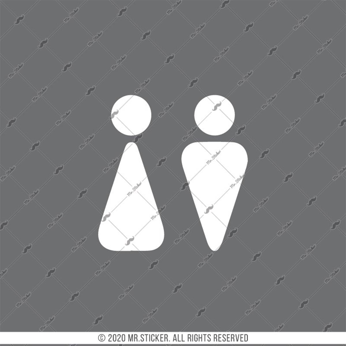 WC3 Bay Bayan Tuvalet Simgesi Etiketi