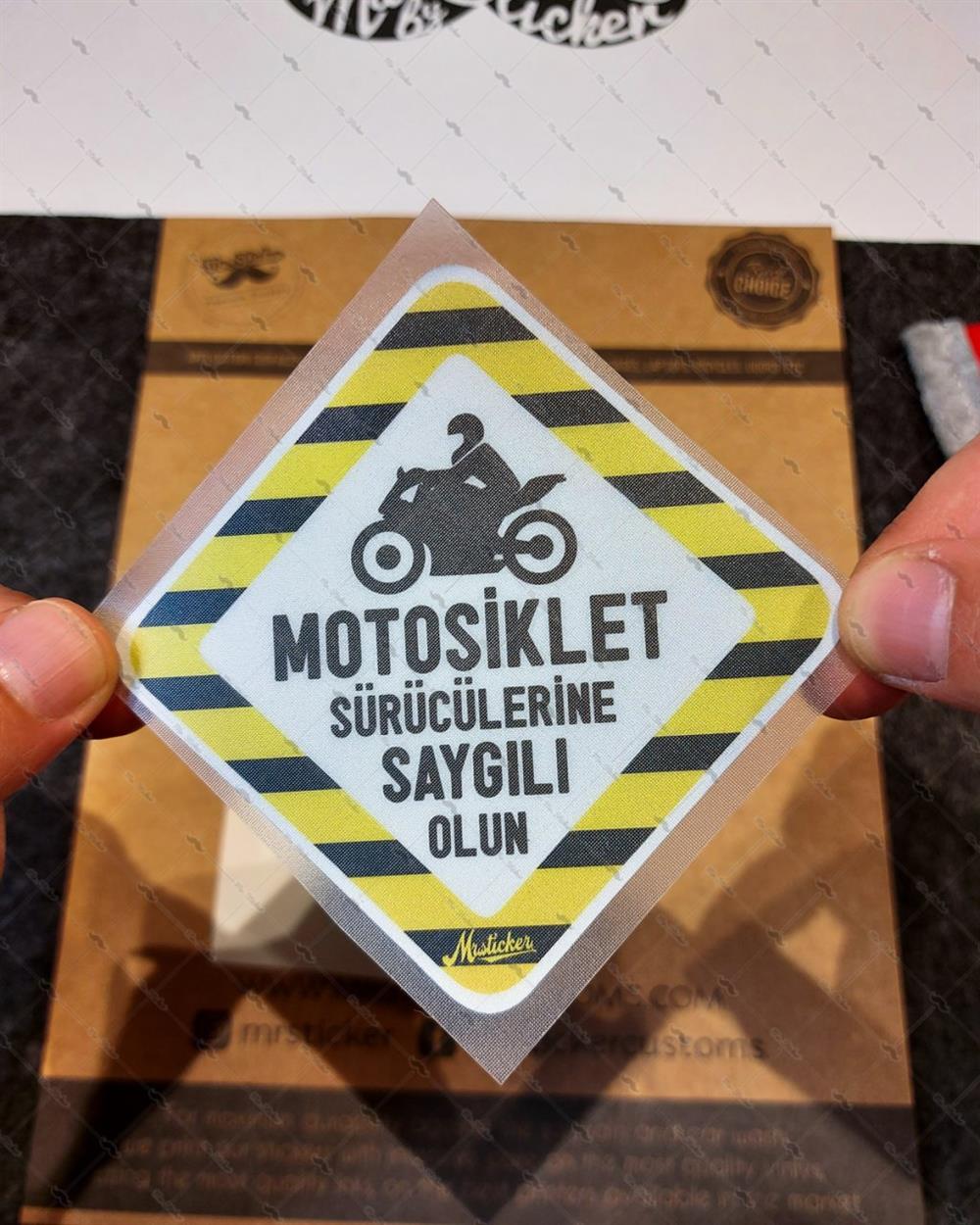 WRN38 Reflektif Motosiklet Suruculerine Saygili Olun