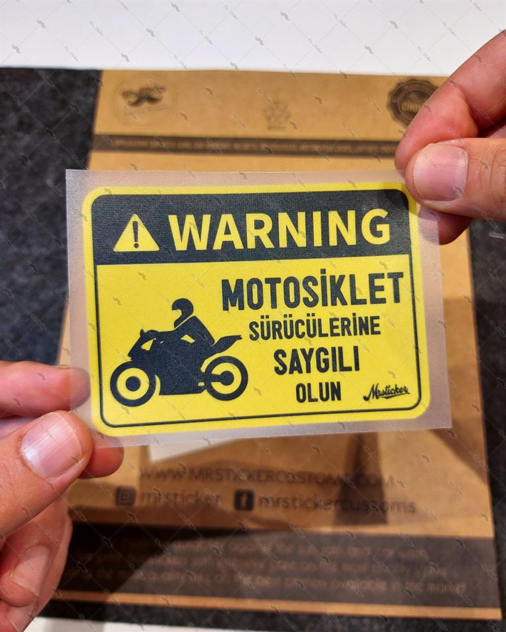 WRN40 Reflektif Motosiklet Suruculerine Saygili Olun