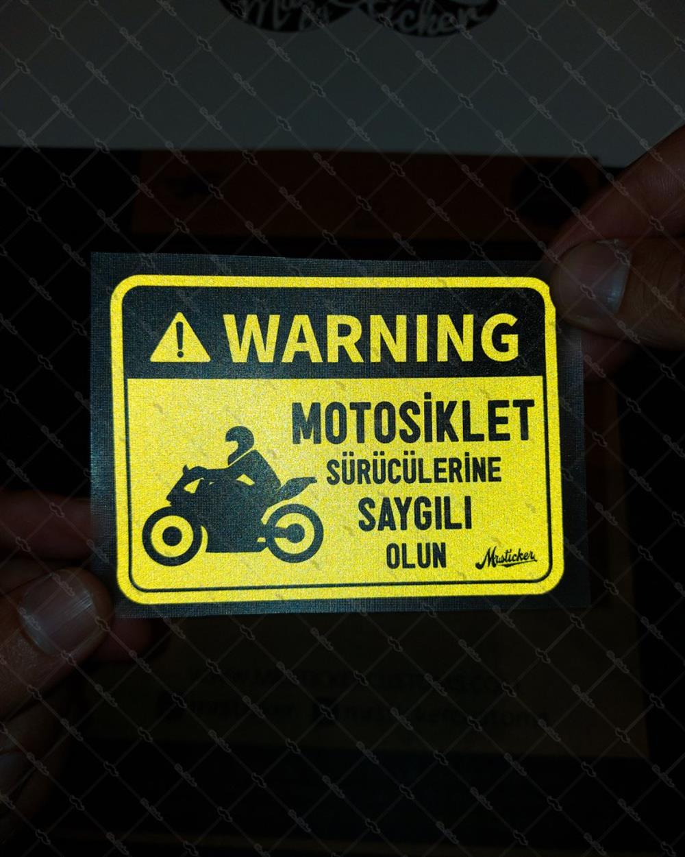 WRN40 Reflektif Motosiklet Suruculerine Saygili Olun