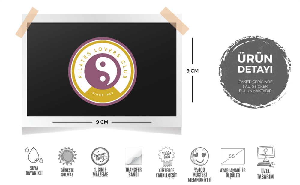 YOG13-Pilates Lovers Club Etiketi