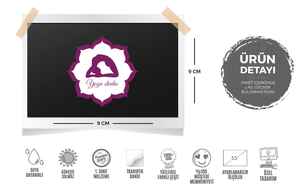 YOG6 Yoga Studio Yazili Yoga Etiketi