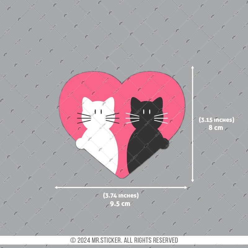 ANCT18- Siyah Beyaz Kedi Ask Etiketi