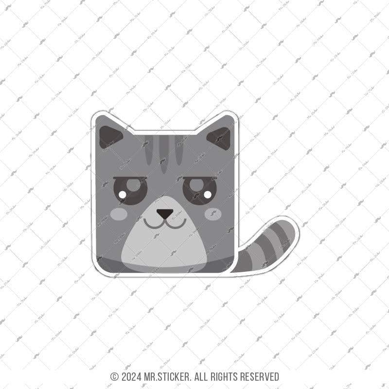 ANCT20- Gri Tekir Kedi Etiketi