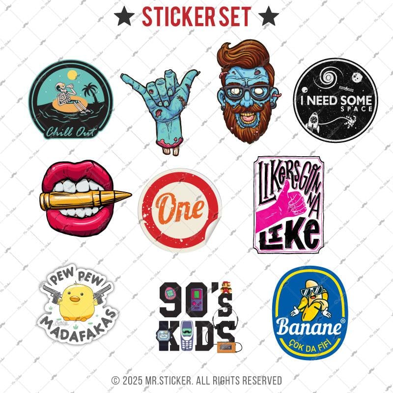 BDLS15 Küçük Boy 10lu Sticker Seti