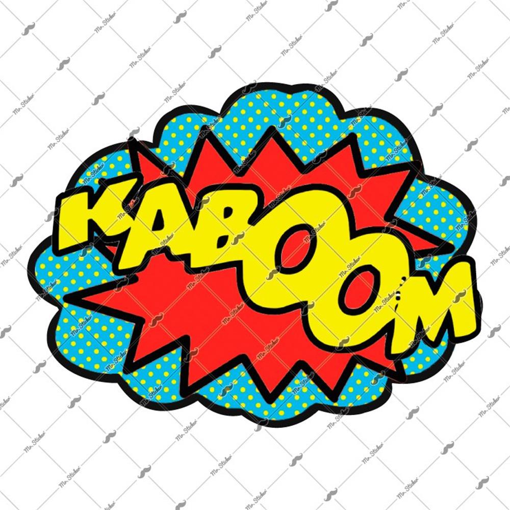 CEX8 Kaboom Cizgi Roman Efekti Etiketi