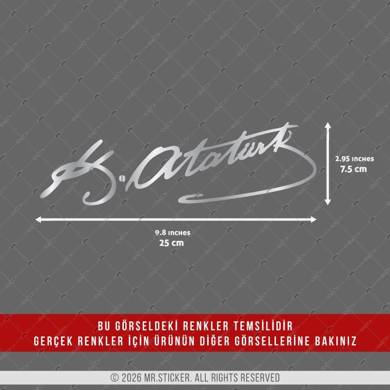 CHR4 Krom Seri Kemal Atatürk İmza Etiketi