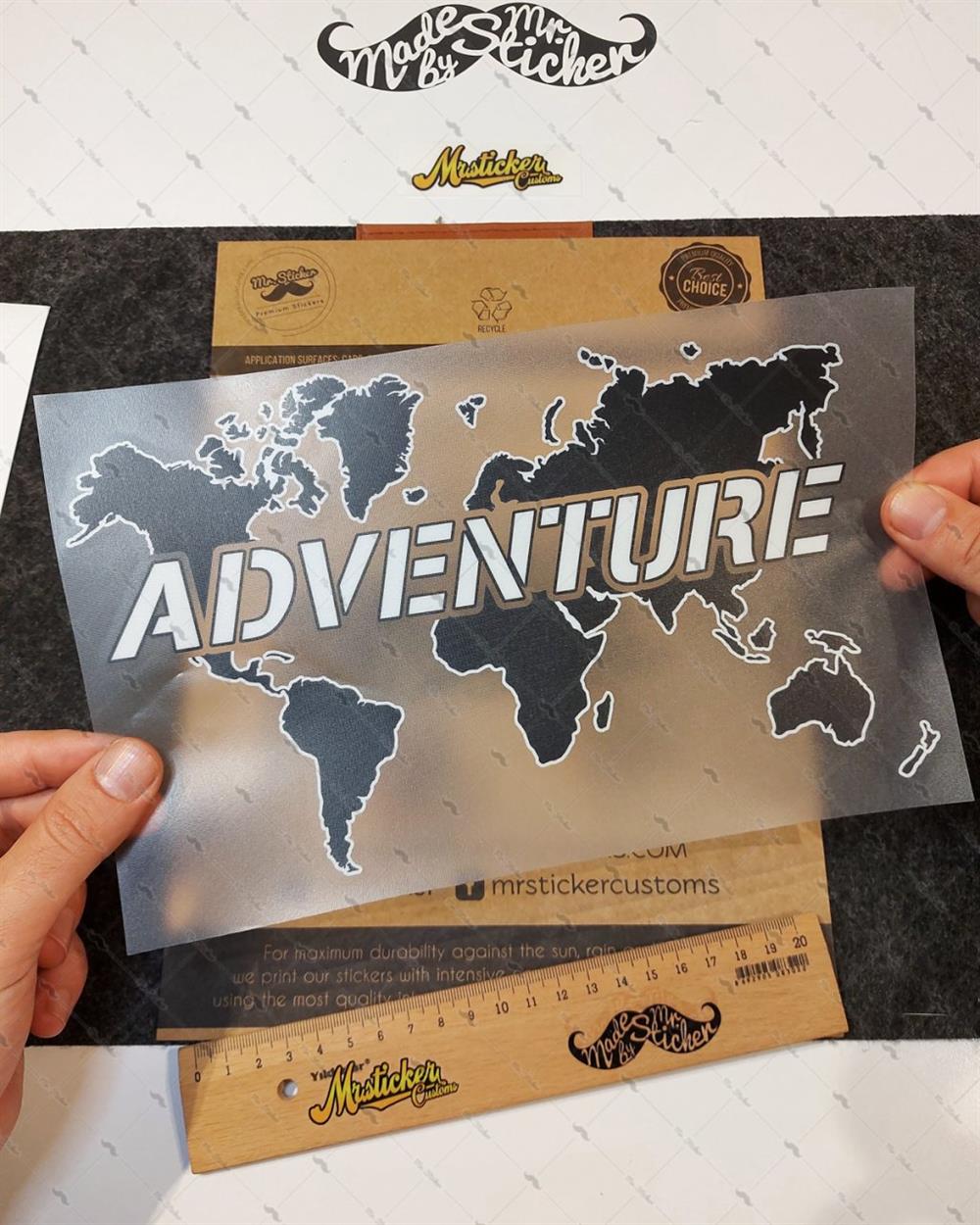 CSE16S İkili Set - Reflektif Adventure Yazılı Dunya Haritasi