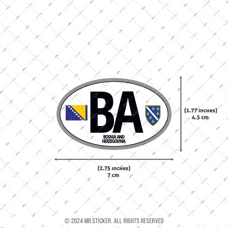 CSE25 Bosna Hersek (BA) Reflektif Ulke Etiketi
