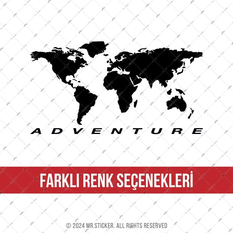 CSE4 Basitlestirilmis Dunya Haritasi - Renk Seçenekli