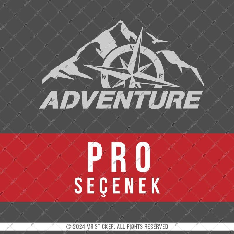 CSE7 Adventure Yazılı Sticker - Renk Seçenekli