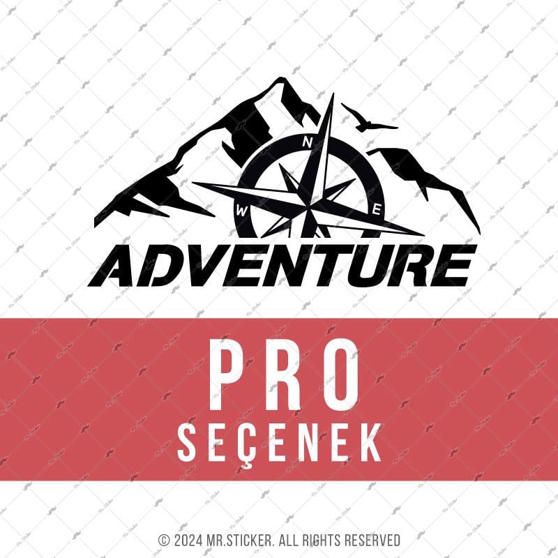 CSE7 Adventure Yazılı Sticker - Renk Seçenekli