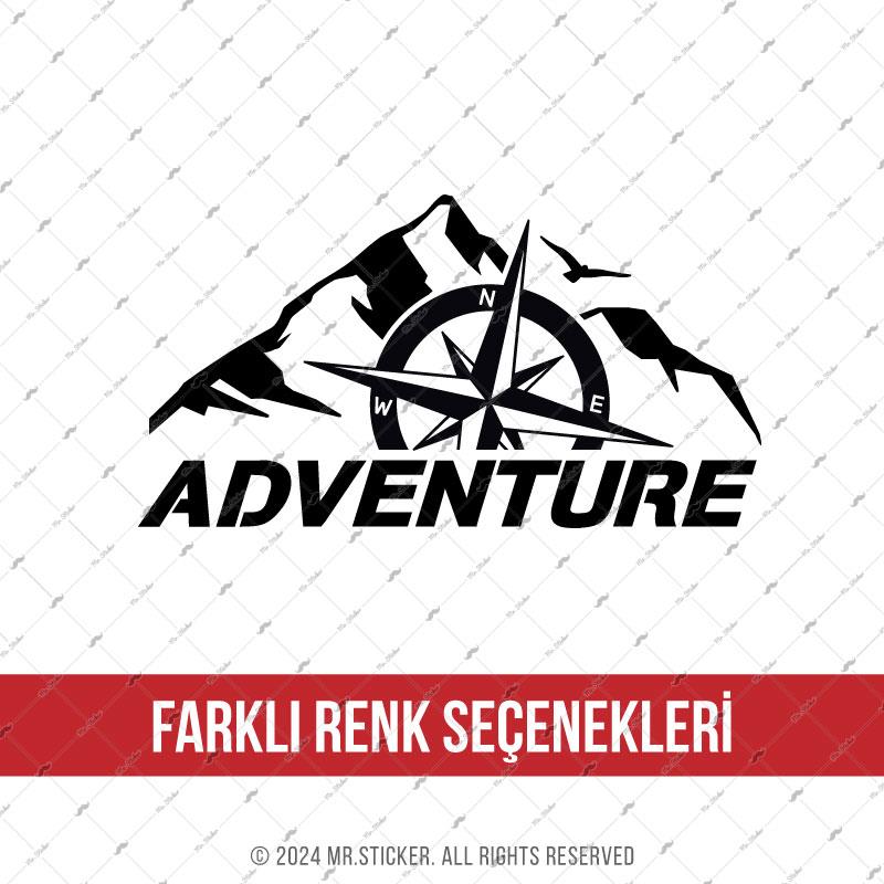 CSE7 Adventure Yazılı Sticker - Renk Seçenekli