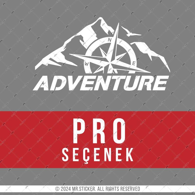 CSE7 Adventure Yazılı Sticker - Renk Seçenekli