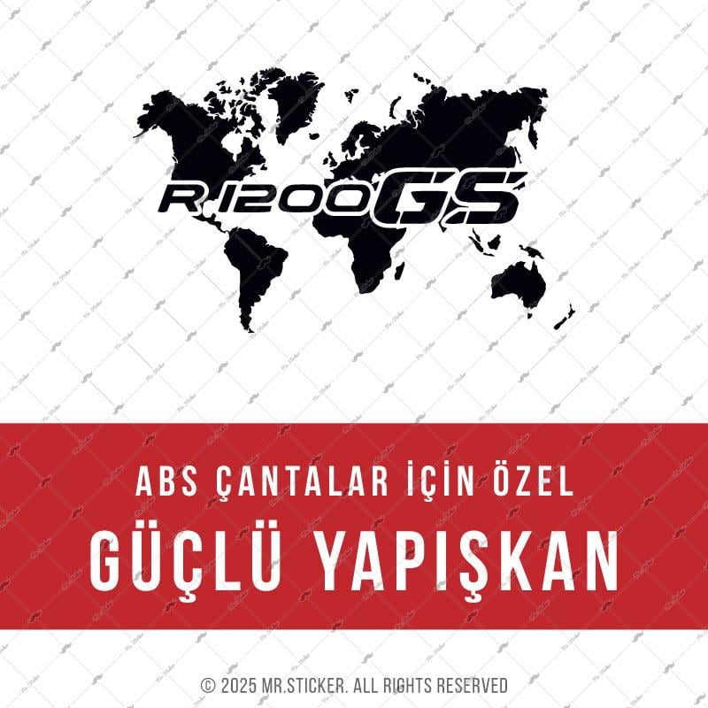 CSE8 GS1200 Detayli Dunya Haritasi Desen Sticker - YÜKSEK YAPIŞKANLI