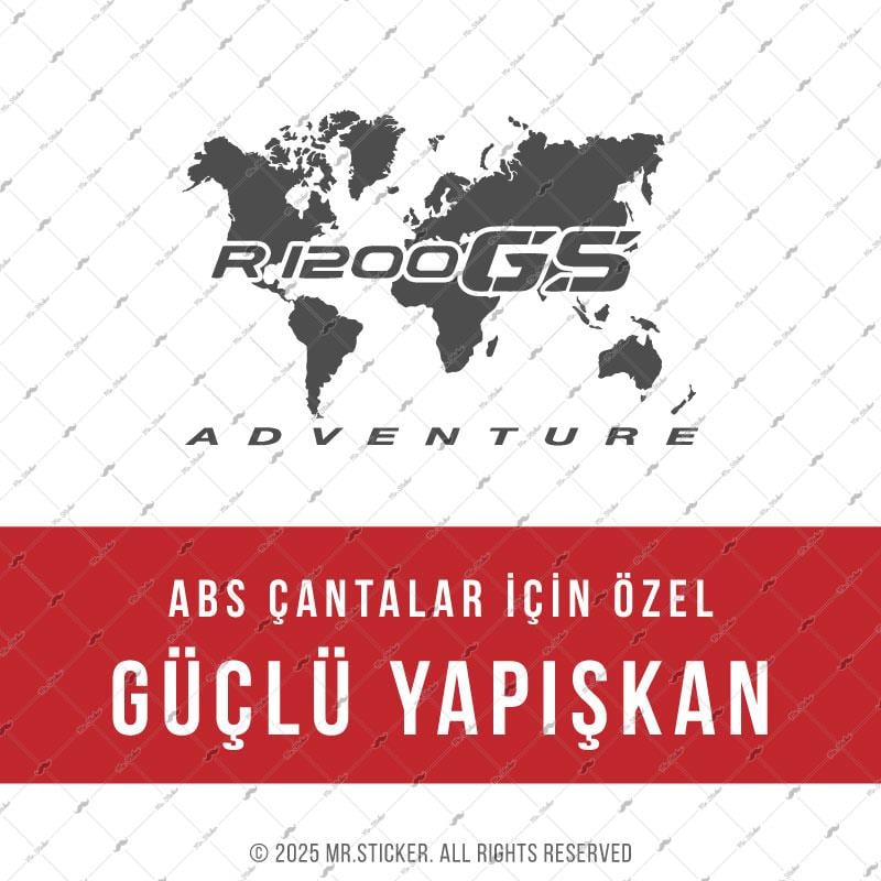 CSE8 GS1200 Detayli Dunya Haritasi Desen Sticker - YÜKSEK YAPIŞKANLI