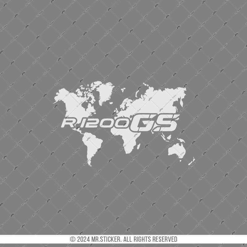 CSE8 GS1200 Detayli Dunya Haritasi Desen Sticker - Renk Seçenekli