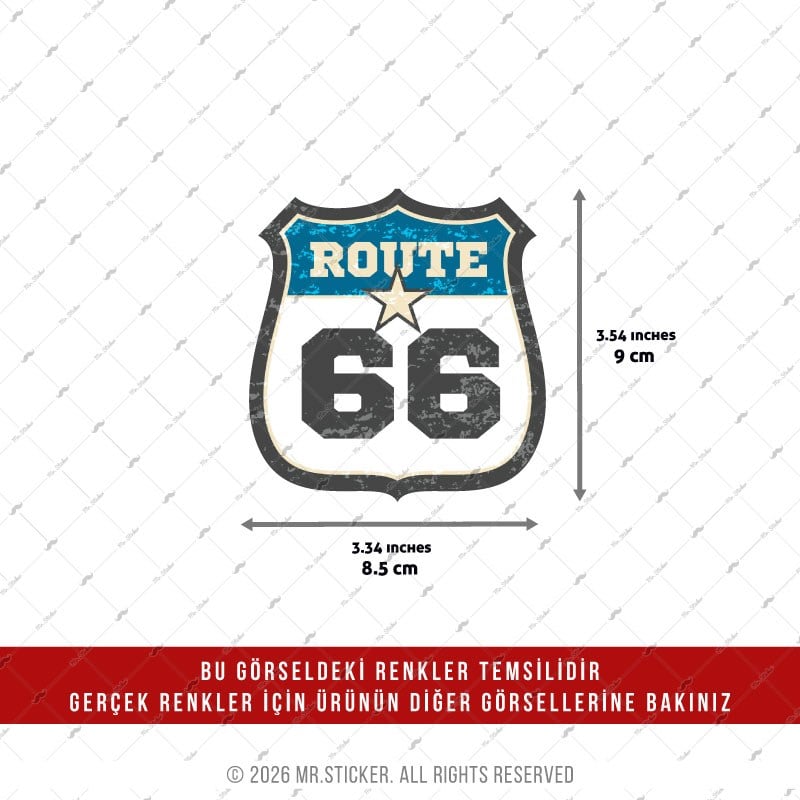 CSFT22 Renk Değiştiren Seri Route 66 Etiketi