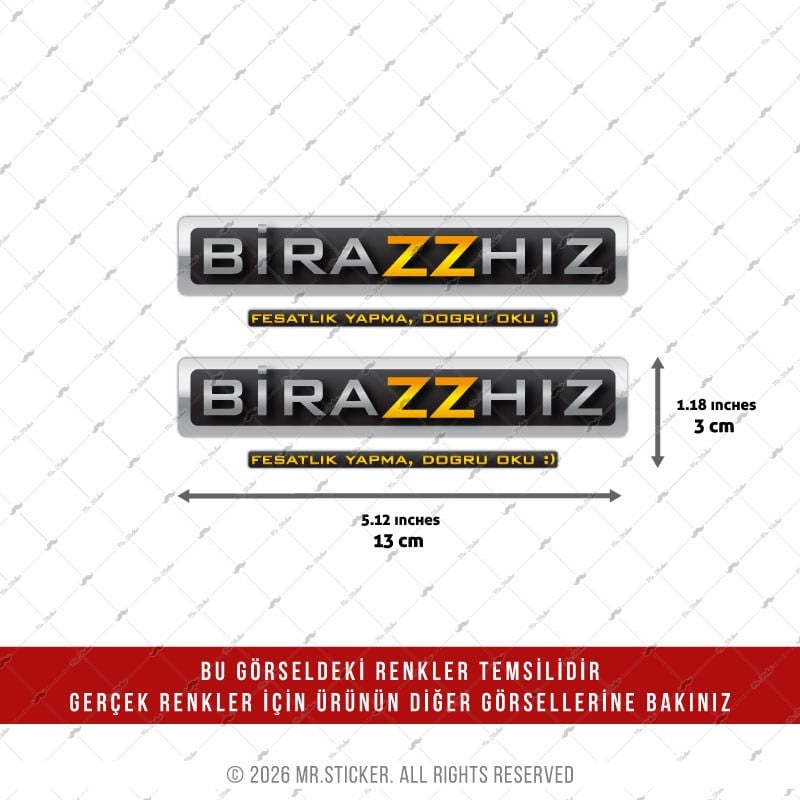 CSFT28 Renk Değiştiren Seri Biraz Hız Yazılı Etiket İkili Set