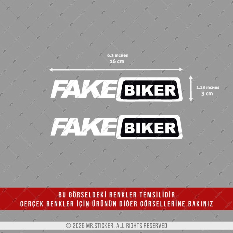 CSFT45 Renk Değiştiren Seri Fake Biker Etiketi 2li Set