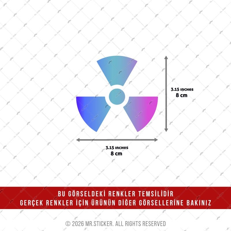 CSFT61 Renk Değiştiren Seri Radyasyon İşareti Etiketi