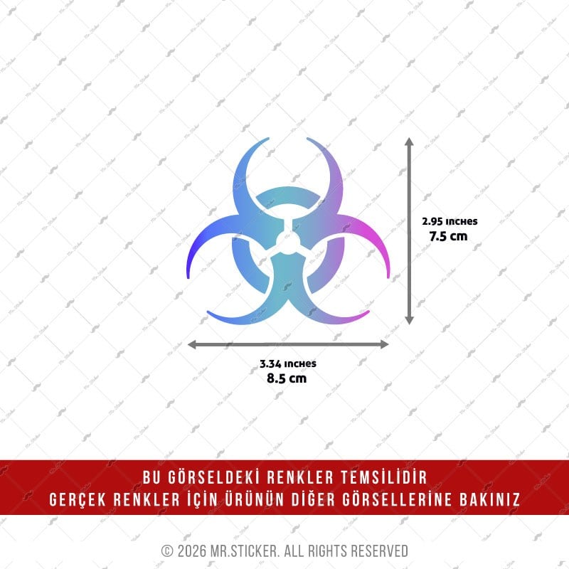 CSFT62 Renk Değiştiren Seri Biyolojik Tehlike Simgesi Etiketi