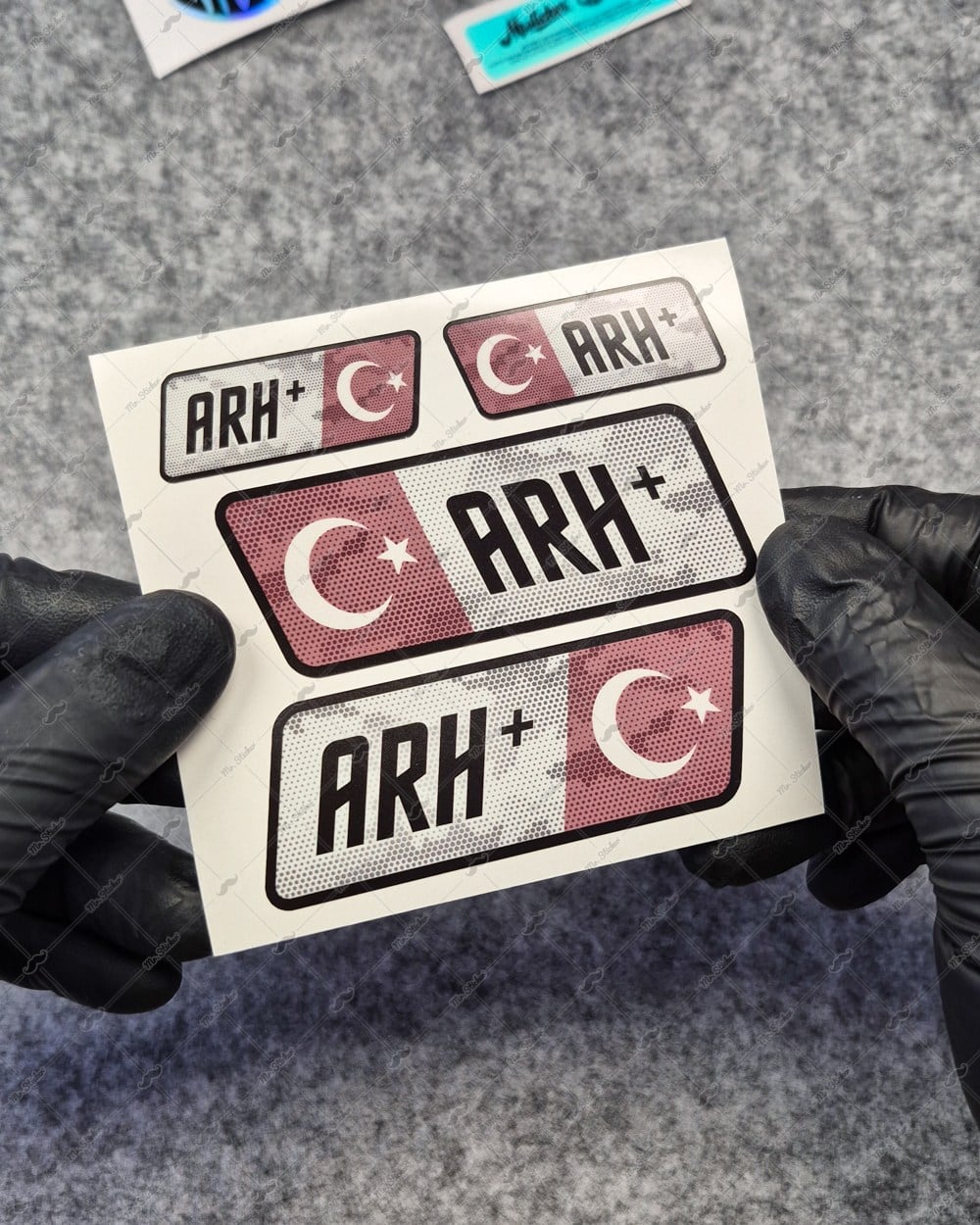 GIDWBT13 Karanlıkta Işıldayan A Rh Pozitif (+) Kan Grubu Etiket Seti