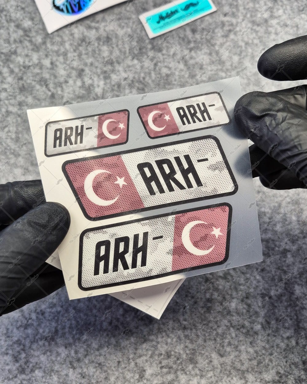 GIDWBT14 Karanlıkta Işıldayan A Rh Negatif (-) Kan Grubu Etiket Seti