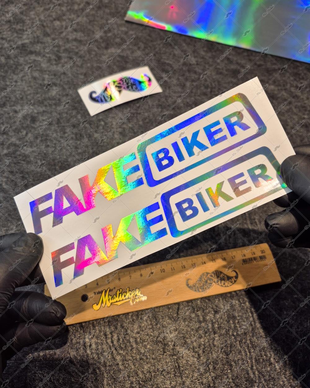 HLG1V2 Hologram Fake Biker Etiketi