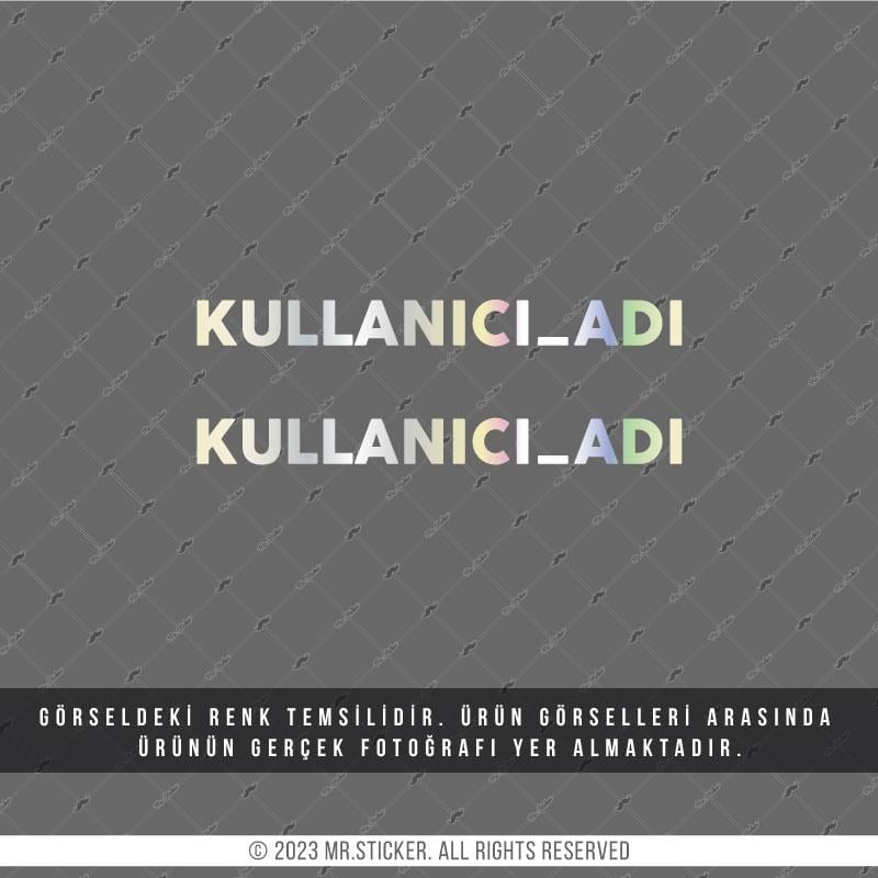 HLG38 Hologram Kişiselleştirilebilir Kask Vizör Etiketi Seti